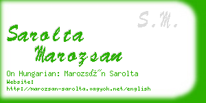 sarolta marozsan business card